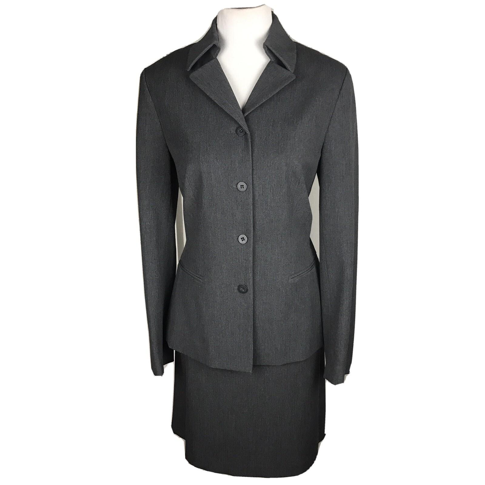 THE LIMITED Gray Stretch Polyester Blend Fit and Flare Skirt (SZ M) Suit (SZ 8)