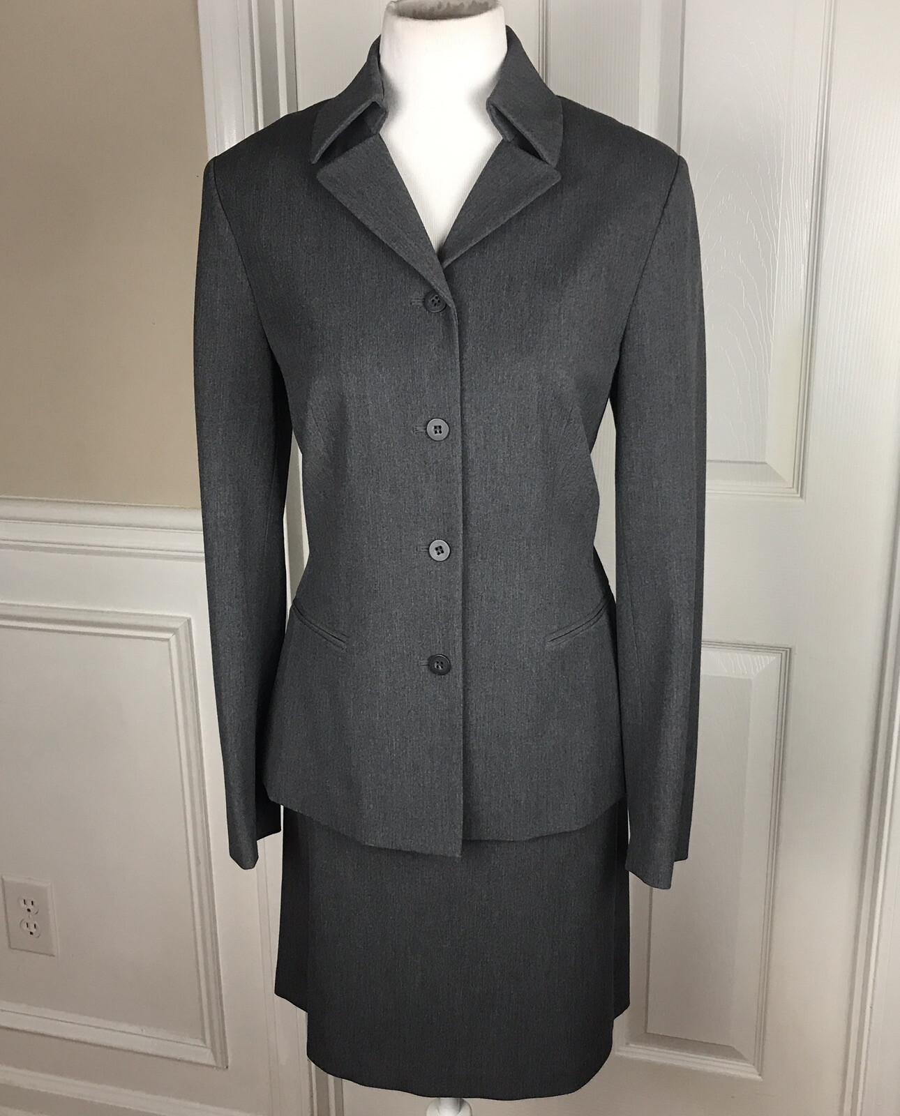 THE LIMITED Gray Stretch Polyester Blend Fit and Flare Skirt (SZ M) Suit (SZ 8)