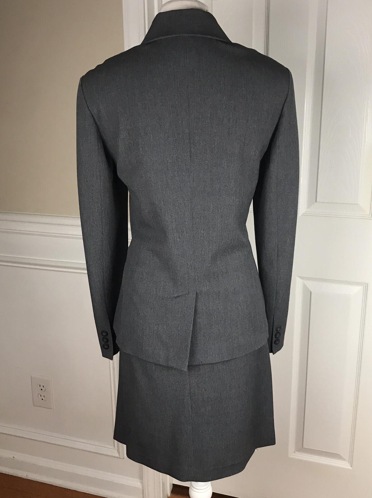 THE LIMITED Gray Stretch Polyester Blend Fit and Flare Skirt (SZ M) Suit (SZ 8)