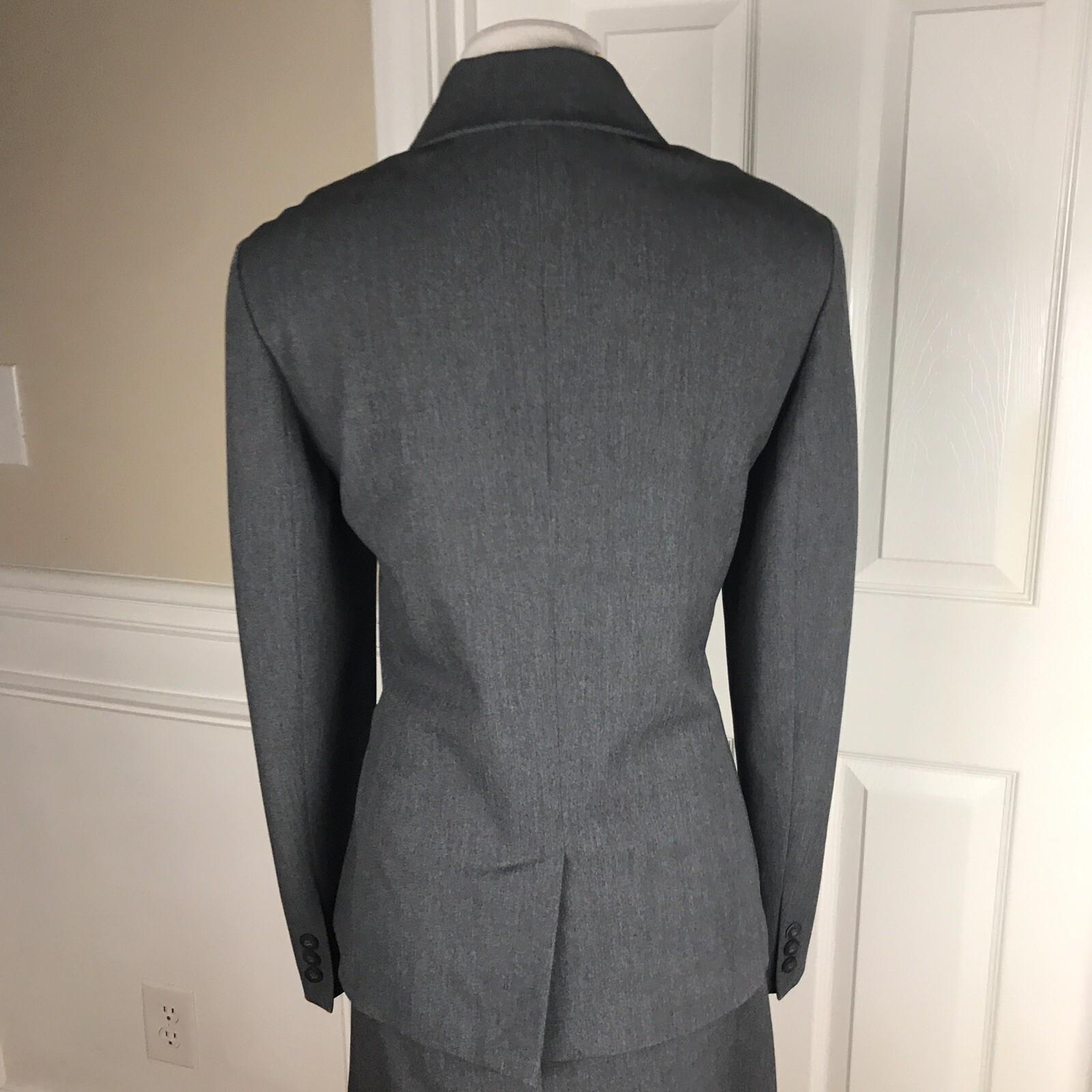 THE LIMITED Gray Stretch Polyester Blend Fit and Flare Skirt (SZ M) Suit (SZ 8)