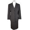 ANNE KLEIN Women 2 PC Brown Striped Polyester Blend Skirt Suit Size 10
