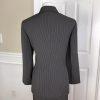 ANNE KLEIN Women 2 PC Brown Striped Polyester Blend Skirt Suit Size 10