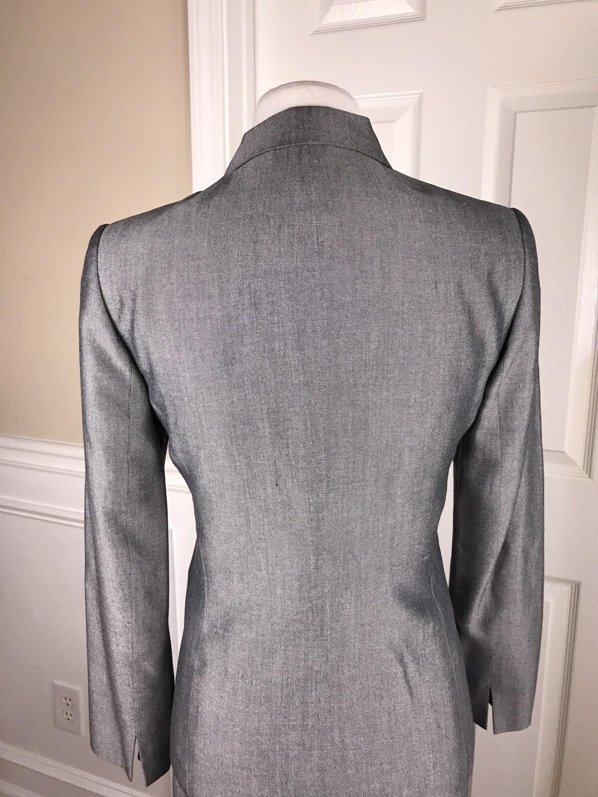 KASPER Women 2PC Mismatched Light Gray Rayon Dress (Size 6) Suit (Size 4)