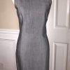 KASPER Women 2PC Mismatched Light Gray Rayon Dress (Size 6) Suit (Size 4)