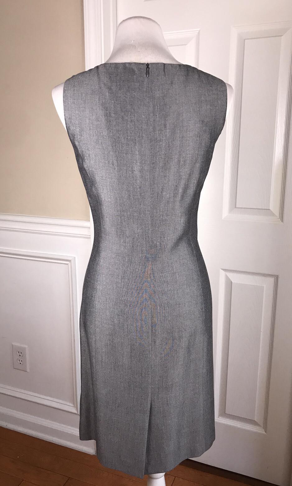 KASPER Women 2PC Mismatched Light Gray Rayon Dress (Size 6) Suit (Size 4)
