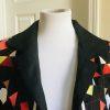 Linda Allard Women Linen Blazer Jacket Multi Colored Open Front Size 6