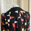 Linda Allard Women Linen Blazer Jacket Multi Colored Open Front Size 6