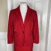 THE LIMITED 2PC Red Polyester Lined Mismatched Skirt (Size 14) Suit (Size L)