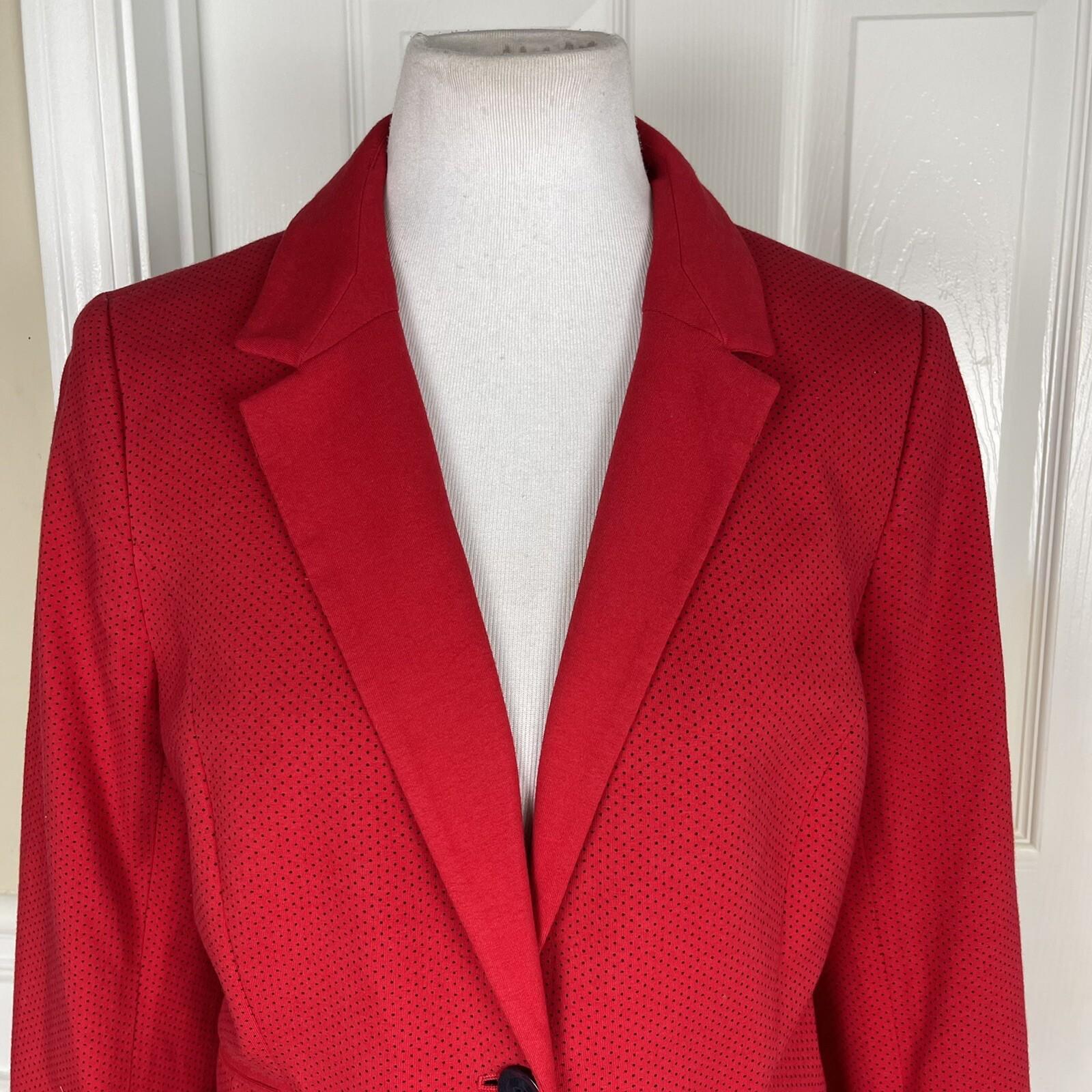 THE LIMITED 2PC Red Polyester Lined Mismatched Skirt (Size 14) Suit (Size L)