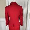 THE LIMITED 2PC Red Polyester Lined Mismatched Skirt (Size 14) Suit (Size L)