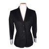 TAHARI Women 1 PC Black Cotton Polyester Blend Collared Lined Blazer Size 8