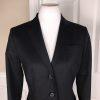 TAHARI Women 1 PC Black Cotton Polyester Blend Collared Lined Blazer Size 8