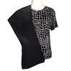 LIZ CLAIBORNE Women 2PC Black White Polyester Top and Pant Size 8P