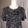 LIZ CLAIBORNE Women 2PC Black White Polyester Top and Pant Size 8P