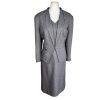 New EMILY Women 2PC Gray Polyester Lined Stand Up Collar Dress Suit Size 18