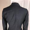 CALVIN KLEIN Single Breasted Collar Gray Striped Polyester Blend Blazer Size 4