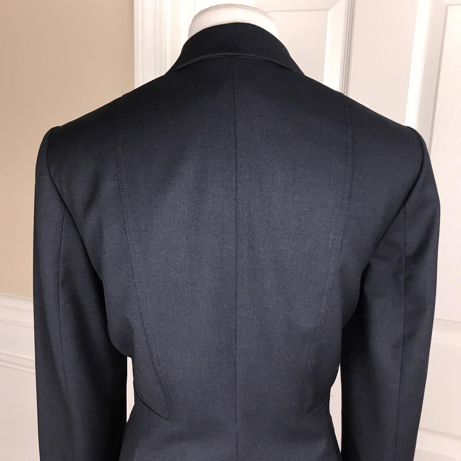 CALVIN KLEIN 1 PC Single Breasted Collared Blue Polyester Lined Blazer Size 10
