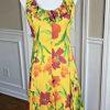 LAUREN RALPH LAUREN Floral Multicolore Ruffle Silk Dress 6 Sleeveless Prairie