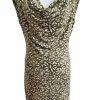 KENNETH COLE New York Women's Gray and Off White Dress Size M