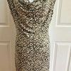 KENNETH COLE New York Women's Gray and Off White Dress Size M