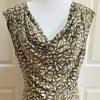 KENNETH COLE New York Women's Gray and Off White Dress Size M