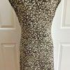 KENNETH COLE New York Women's Gray and Off White Dress Size M