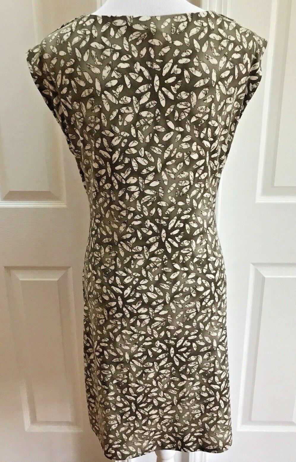KENNETH COLE New York Women's Gray and Off White Dress Size M