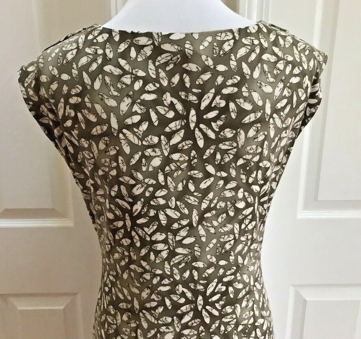 KENNETH COLE New York Women's Gray and Off White Dress Size M