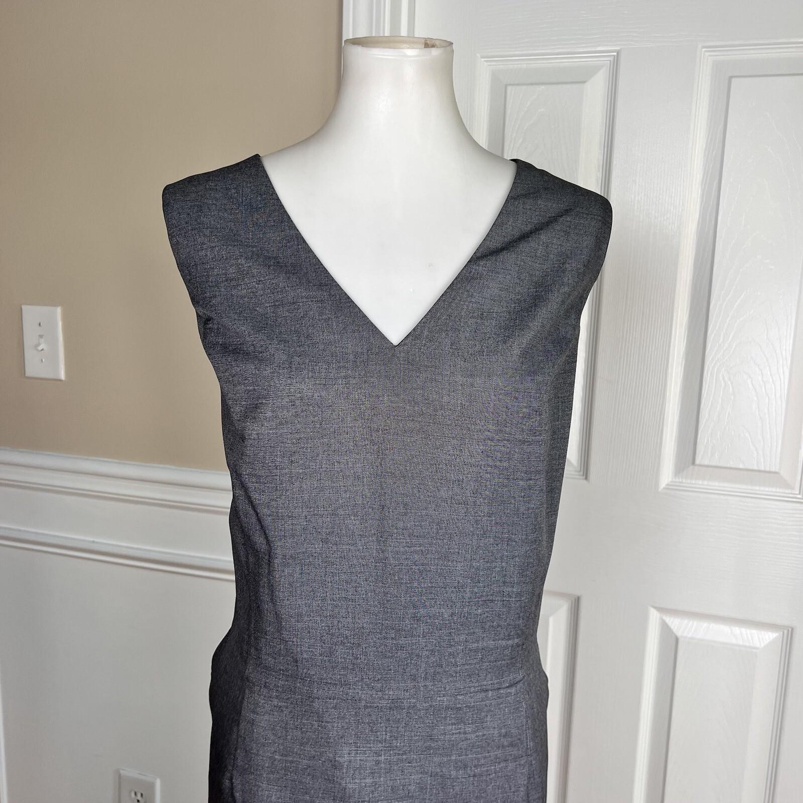 New EMILY Women 2PC Gray Polyester Lined Stand Up Collar Dress Suit Size 18