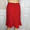 10-5858.jpg Tahari ASL Polyester Stretch Skirt Suit 10P Red Lined Ruffle Sleeveless 2PC