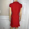 10-5859.jpg Tahari ASL Polyester Stretch Skirt Suit 10P Red Lined Ruffle Sleeveless 2PC