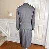 New EMILY Women 2PC Gray Polyester Lined Stand Up Collar Dress Suit Size 18