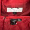 10-5862.jpg Tahari ASL Polyester Stretch Skirt Suit 10P Red Lined Ruffle Sleeveless 2PC