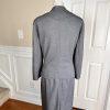 New EMILY Women 2PC Gray Polyester Lined Stand Up Collar Dress Suit Size 18