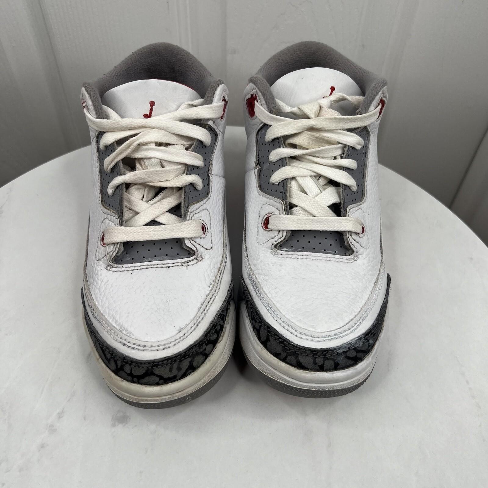 10-5875.jpg Nike Air Jordan 3 Retro Sneakers 1Y Fire Red White Black Youth Boys Shoes 2022