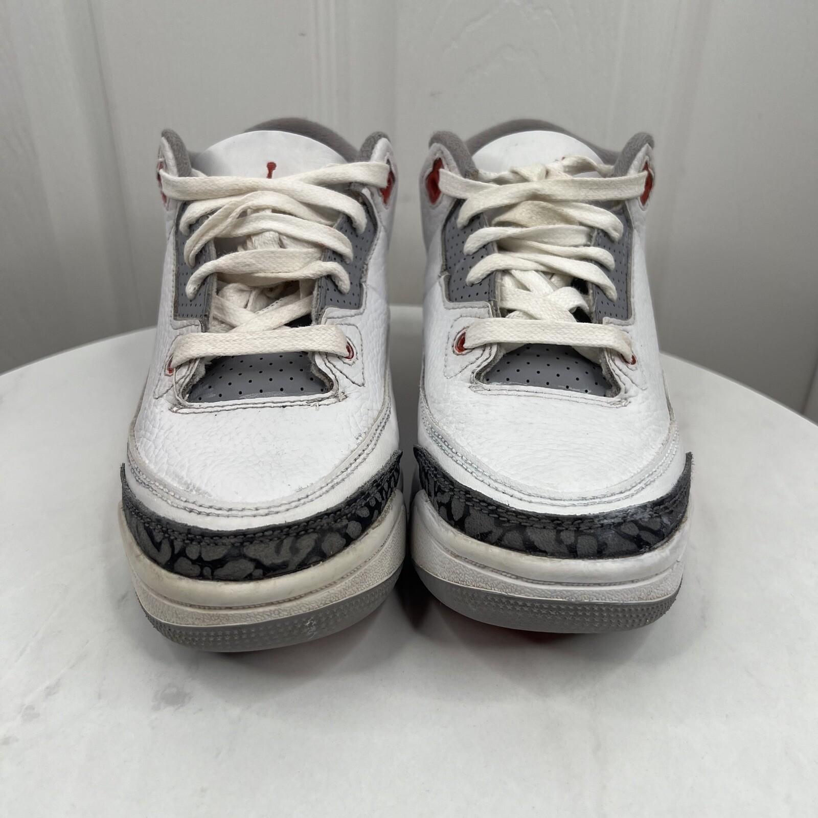 10-5876.jpg Nike Air Jordan 3 Retro Sneakers 1Y Fire Red White Black Youth Boys Shoes 2022