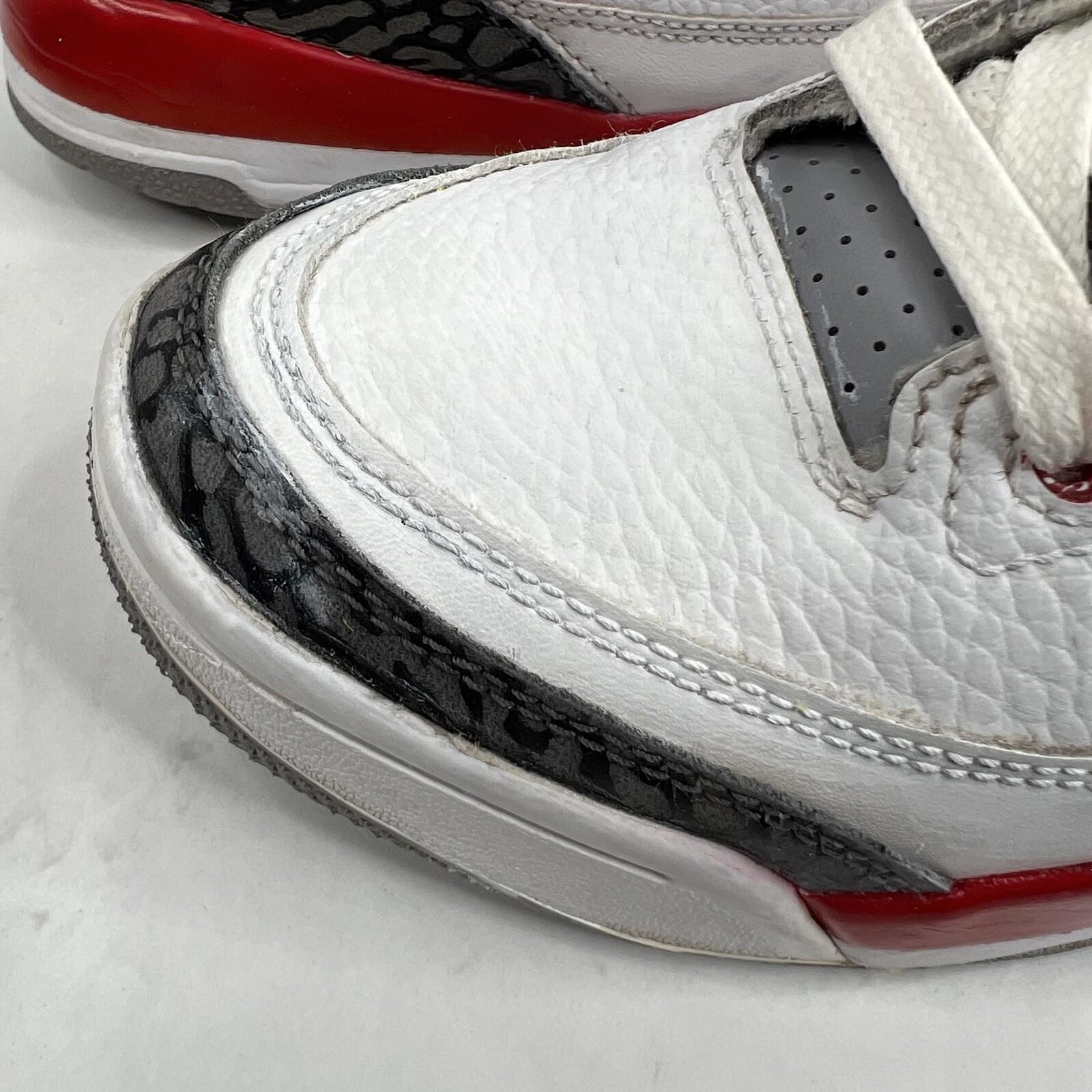 10-5883.jpg Nike Air Jordan 3 Retro Sneakers 1Y Fire Red White Black Youth Boys Shoes 2022