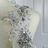 KITTY CHEN White Beaded One Shoulder Pleated Lace Corset Wedding Dress Size 2-4