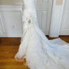 KITTY CHEN White Beaded One Shoulder Pleated Lace Corset Wedding Dress Size 2-4
