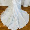 KITTY CHEN White Beaded One Shoulder Pleated Lace Corset Wedding Dress Size 2-4