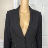 Calvin Klein Polyester Rayon Stretch Pant 10 Suit 8 Black Lined Pockets 2PC New