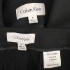 Calvin Klein Polyester Rayon Stretch Pant 10 Suit 8 Black Lined Pockets 2PC New