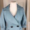 Nine West Polyester Rayon Skirt Suit Size 2 Blue Black Short Sleeves Pockets 2PC