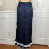 Giovanna Signature Polyester Skirt Suit Scarf Size 18 Blue White Ruffle 2PC