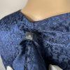 Giovanna Signature Polyester Skirt Suit Scarf Size 18 Blue White Ruffle 2PC