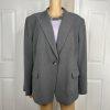 Tahari ASL Polyester Viscose Lycra Blazer Suit Top 22W Gray Striped Women 2PC