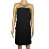 H&M Tuxedo Dress 2XL Black Bandeau Twill Sew In Wrapover Front Silicone Trim New
