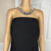 H&M Tuxedo Dress 2XL Black Bandeau Twill Sew In Wrapover Front Silicone Trim New