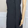 H&M Tuxedo Dress 2XL Black Bandeau Twill Sew In Wrapover Front Silicone Trim New