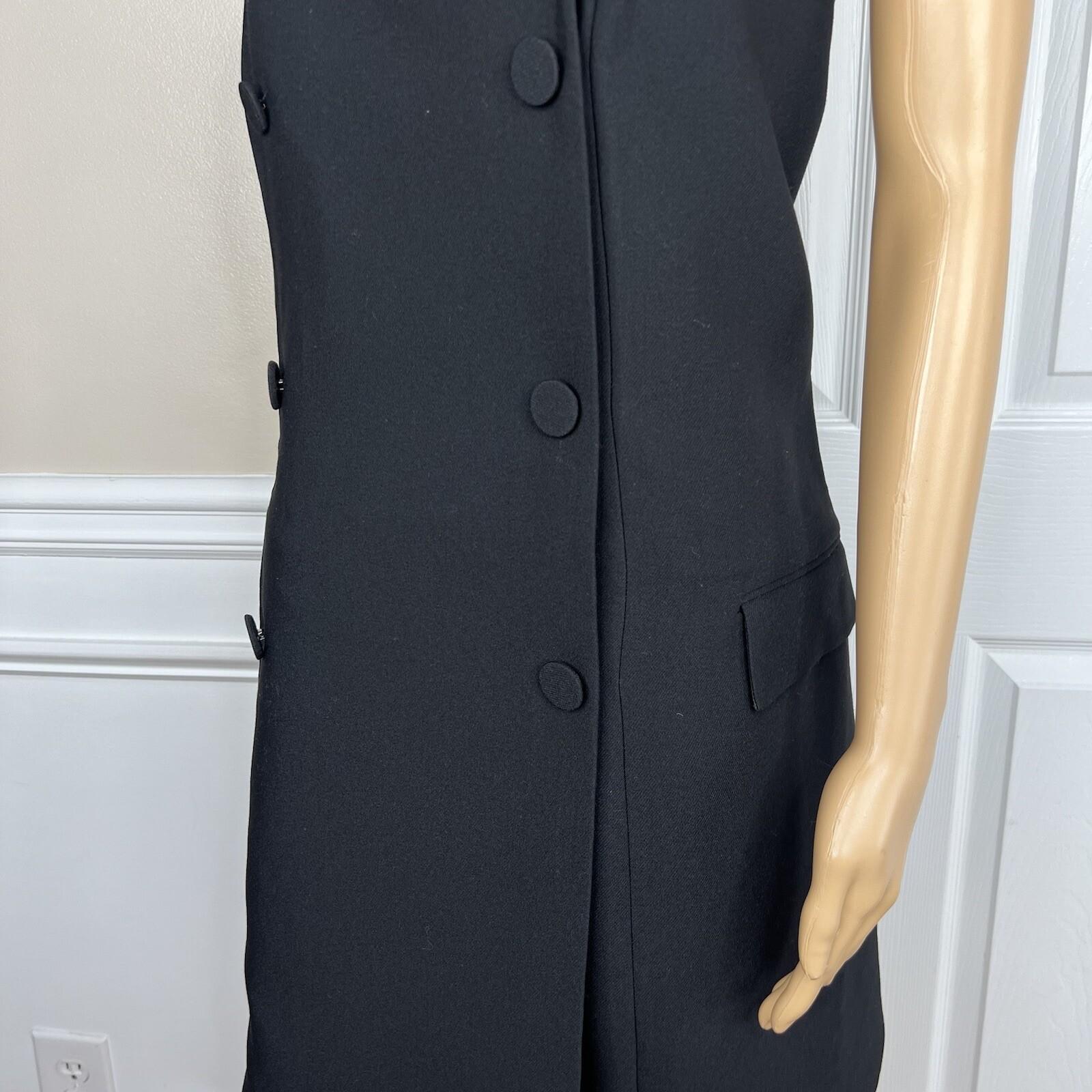 H&M Tuxedo Dress 2XL Black Bandeau Twill Sew In Wrapover Front Silicone Trim New
